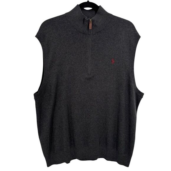 Polo by Ralph Lauren Other - Polo Ralph Lauren Pima Cotton 1/4 Zip Sweater Vest Gray Men’s Size XL